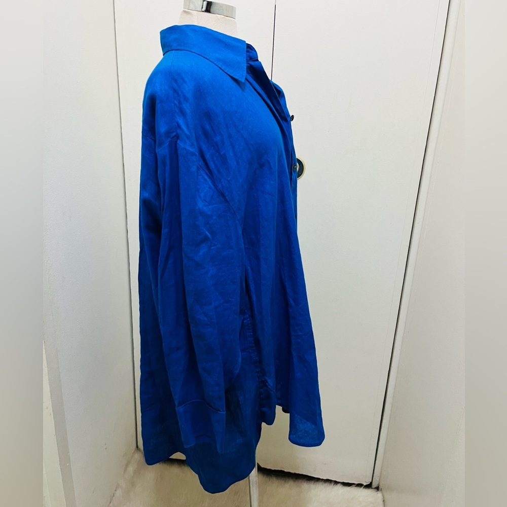 COS Linen Long Sleeve Button-Up Tunic - Picture 3 of 7